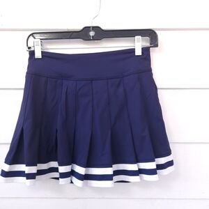 Southern Tide Women's Gwen Pleated Performance  Skater Skort Nautical Navy Sz XS
